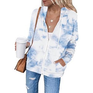 Sudadera con Capucha Tie-Dye 2026, Ligera, Delgada, Deportiva, con Cierre - Product Image 1