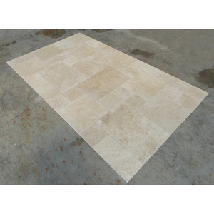 2023 ensemble de carreaux de travertin motif français de qualité supérieure intérieur extérieur marbre Construction Antique salle de bain lumière hôtels - Product Image 5