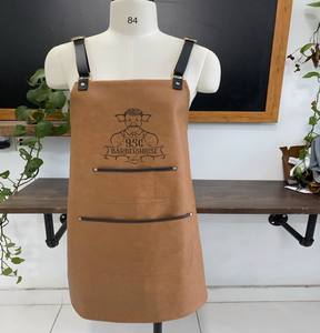 ผ้ากันเปื้อนทำครัวผ้าฝ้ายทวิลล์ผลิตในเวียดนาม พร้อมสายหนัง แบรนด์ GW สำหรับคนท้องและคนไซส์ใหญ่ เพื่อการปรุงอาหารที่สะดวกสบาย - Product Image 2