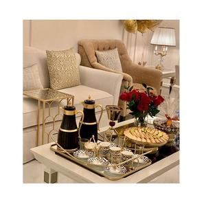 Classic Design Metal And <b>Glass</b> Food <b>Tray</b> Highest Quality Large Size Table Top Chocolates Serving <b>Tray</b> In India - Product Image 2