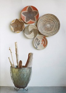 Wholesale Vintage Handicrafts Seagrass Woven Wall <b>basket</b> Decor <b>Wicker</b> Rattan Wall art Hanging <b>baskets</b> decoration Home Living Roo - Product Image 2