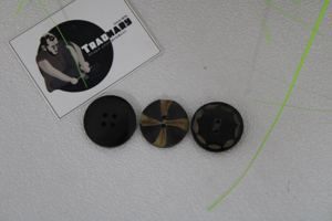 High Quality Natural Buffalo Horn <b>Buttons</b> Circular Carved Design in Black Brown Color for Traditional Garments Coat Shirt - Product Image 3