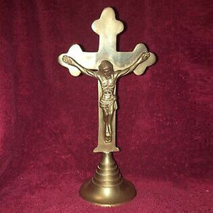 วินเทจและทองเหลืองแอนทีซีข้ามพระเยซูทำในอินเดีย - Product Image 1