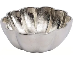 原料金属零食和水果碗装饰工业银色仿古扇贝设计豪华家居装饰小搅拌碗