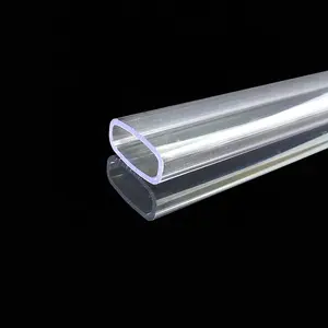 Tubo translúcido branco oval de preço de fábrica Tubo de plástico rígido transparente acrílico