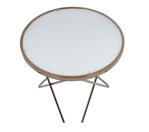 Mesa de centro de cristal de diseño moderno de lujo 2024, cama superior de Metal dorado nuevo, mesa de centro de salón y comedor con marco de acero - Product Image 3