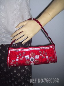 <b>Wedding</b> Ethnic Beaded Satin <b>Clutch</b> Handbag for Women Elegant Fashionable Customized Lowellcraft - Product Image 3