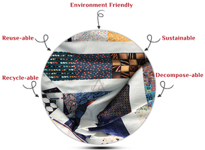 Tissu en toile imprimé 100 % polyester léger, très vendu, écologique, teinture unie, pour sacs, robes, réutilisable - Product Image 6