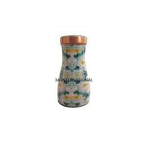 Azucarero estampado de Metal de cobre puro de último diseño del sudoeste con tapa para mesa de comedor Azucarero impreso de Metal con tapa - Product Image 5