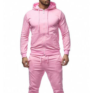 Venta al por mayor de pantalones de chándal de dos piezas de algodón de peso pesado Metro logotipo personalizado y Sudadera con capucha conjuntos de chándal de hombre en blanco ajustado entrenamiento gimnasio chándal liso para hombre chándal - Product Image 1