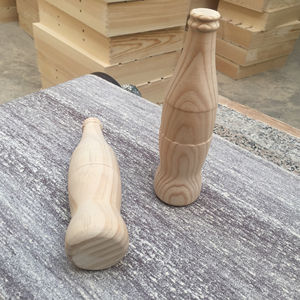 Botella de Madera Decorativa, Botellas de Madera Antiguas al por Mayor, Artesanía con Forma de Botella, Decoración Personalizable en Cualquier Tamaño y Forma - Product Image 2