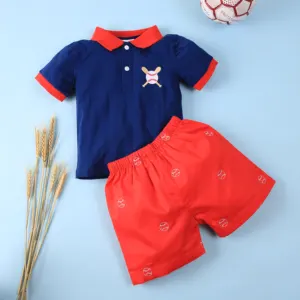 Ensemble de vêtements pour enfants, machine de Baseball brodée pour garçons, BB1508