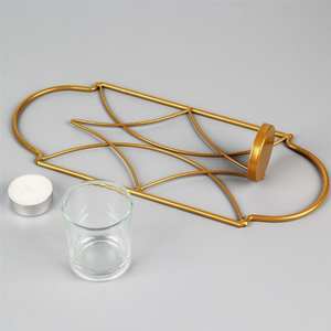 Elegant Hanging <b>Wall</b> Mounted Tea <b>Light</b> Holder in Black Metal Perfect for Simple Tabletop Decor and Stylish Home Lighting - Product Image 5