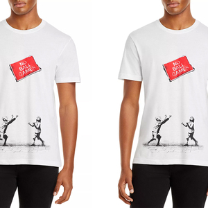 T-shirt col rond blanc uni, design personnalisé, imprimé, 100% coton, pour garçons/hommes, à la demande ou sur commande - Product Image 6