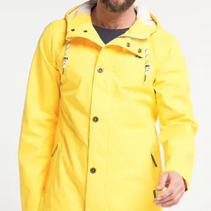 Chaqueta de lluvia para hombre, a prueba de agua y nieve, no transpirable, Color amarillo, fabricante de Pakistán, venta al por mayor