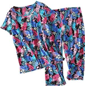 Ensemble pyjama d'été pour femmes, en Jersey de coton, nouvelle collection - Product Image 5
