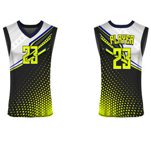 Ensembles de maillots de basket-ball à sublimation personnalisée gilet en polyester respirant à séchage rapide grande taille XS-XXL chemise unisexe imprimée - Product Image 5