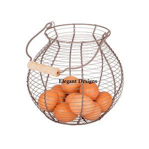 Cesta de alambre de hierro de diseño para huevos, encimera de cocina de lujo resistente, almacenamiento ecológico, cesta de huevos de lujo única - Product Image 4