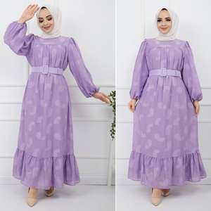 Nouvelle collection : Ensemble robe à motifs pour femme, vêtements islamiques turcs, Abaya Kaftan, mode islamique arabe de Dubaï, robes turques - Product Image 1