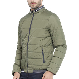 Veste matelassée slim pour homme, coupe-vent, décontractée, extérieure, à capuche, fermeture éclair, saison hivernale, logo personnalisé, taille XL, service OEM, non tissé - Product Image 3