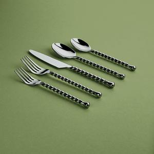 ชุดช้อนส้อมทองเหลือง 5 ชิ้น ด้ามจับสแตนเลสคุณภาพสูง ทันสมัย เหมาะสำหรับงานแต่งงาน ตกแต่งครัวและบ้าน - Product Image 2