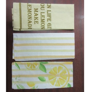 Estampado geométrico 100% algodón orgánico certificado GOTS juego de platos de cocina de 3 18x26 pulgadas al por mayor toallas de cocina personalizadas - Product Image 4