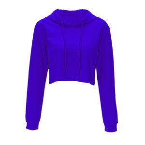 Sudadera corta de manga larga para mujer, ropa para gimnasio, venta al por mayor - Product Image 1