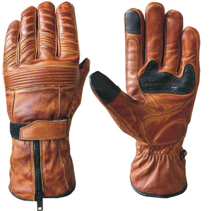 Gants de moto à doigts complets thermiques élevés Équipement de sport de course coupe-vent confortable Logo personnalisé fait dernière mode cuir chaud - Product Image 1