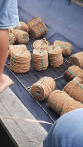 Bouquets de cordes en fibres de coco naturelles - Écologiques pour la fabrication et le filage, diamètre 5-22 mm, longueur 100/200 m, modèle 0084817092069 WS 99GD - Product Image 2