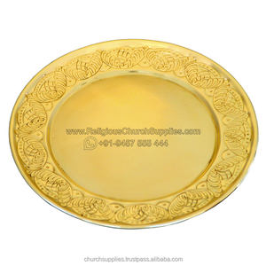 Elegant Brass Stacking Bread <b>Plate</b>-BP-1005 with Exquisite Candles <b>Holder</b> - Product Image 2