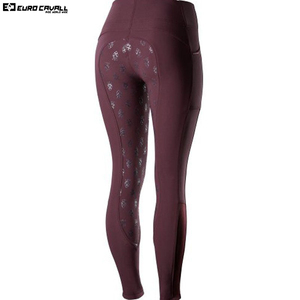 Pantalones de montar a caballo para mujer, última moda, ropa deportiva ecuestre, logotipo de Color personalizado, 75% de nailon, 25% Spandex - Product Image 5