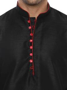 Kurta Pajama de Algodón y Seda Estilo Indio para Hombre, Camisa Tradicional India para Bodas - Product Image 6