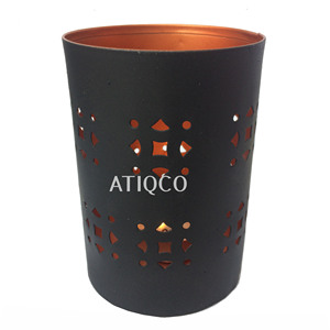 Soporte votivo de hierro Kangura negro de diseño moderno, soporte de vela de latón de lujo, linterna maravillosa para decoraciones de hogar y fiesta - Product Image 6