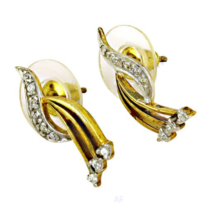 <b>Pretty</b> Cute Stylish <b>Earring</b> Antique CZ Gemstone Gold Plated Silver 925 Sterling Silver Gold Plated Jewellery Gift - Product Image 2