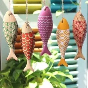 Produto vietnamita de boa qualidade, design colorido, fácil de pintura, brinquedos de madeira de pesca