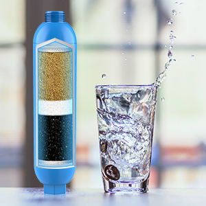 เครื่องกรองน้ำแบบอินไลน์พร้อมตัวป้องกันท่อแบบยืดหยุ่น ใช้ได้กับ 40043, 40013, 40041 ไส้กรอง RV คาร์บอนไฟฟ้า BULE - Product Image 2