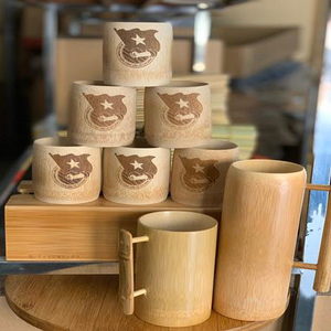 Taza de bambú con logotipo personalizado, vaso seguro para alimentos hecho de bambú, taza de dos capas ya en venta - Product Image 1