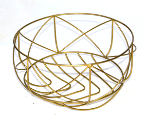 Iron Wire Mesh <b>Storage</b> <b>Basket</b> Round Iron <b>Gold</b> Fruit Vegetables <b>Basket</b> Center Table Decorative Fruit <b>Basket</b> - Product Image 3