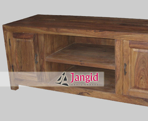Modern Sheesham Wooden Living Room <b>Tv</b> Stands <b>Tv</b> <b>Cabinet</b> Open Shelf Handmade Indian Wooden Furniture <b>For</b> Hotel Room Home Farmhous - Product Image 5