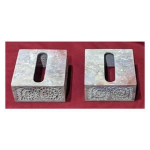 Boîte de mouchoirs en pierre à savon, taille rectangulaire, pour la décoration - Product Image 1