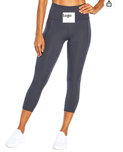 Women's High Rise <b>Pocket</b> <b>Legging</b> Waistband for Support Tummy Control and Slimming Compression Customizable - Product Image 2