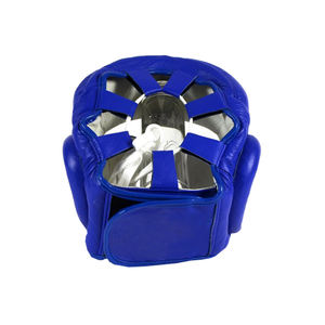 Protège-tête de boxer, unisexe, en cuir de vache, bleu, casques de protection faciale, taille personnalisée, vente en gros, 2020 - Product Image 4