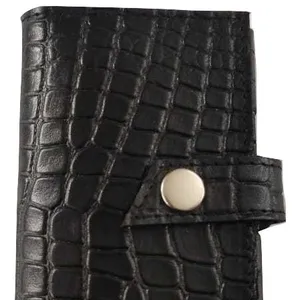 Genuine Leather RFID Blocking Aluminium Credit Card Holder/Wallet