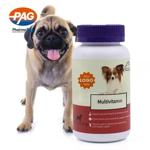 Personalizável oem a granel multivitamins nutrição vitamina b suplemento mastigar mordidas para cães