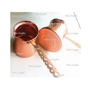 หม้อต้มชาทำจากทองแดงพร้อมที่จับสีทองสำหรับโรงแรมและร้านอาหารเครื่องครัวหม้อกาแฟ - Product Image 1