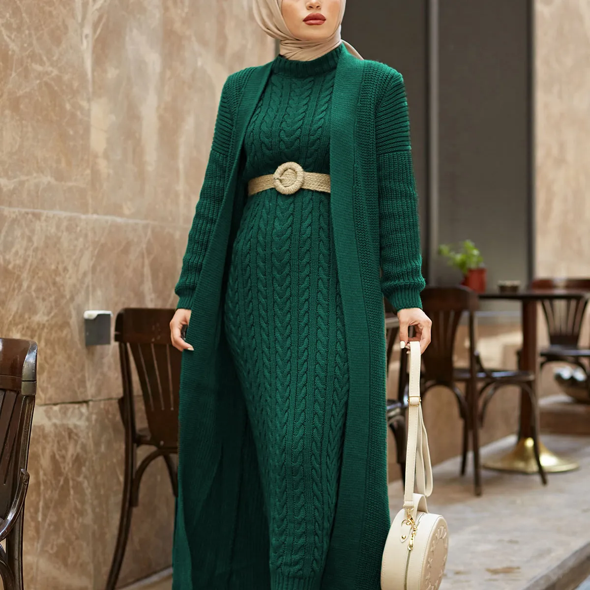 Nieuwe Seizoen Vrouwen Islamitische Kleding Abaya Kaftan Tuniek Kimono Dubai Arabische Moslim Islamitische Mode Turkse Kwaliteit Bescheiden Jurken