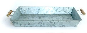 Plateau de service ovale en métal galvanisé - Product Image 3