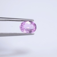 Vivaaz Gems SS0004 1,00 Karat AAA-Qualität Natürlicher Rosa Saphir Oval Normaler Schliff IGI-Zertifiziert Wärmebehandelt Einzelstein Edelstein