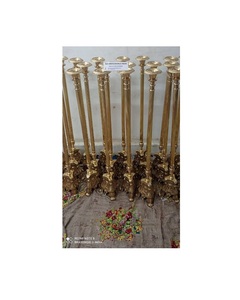 Chandelier d'autel religieux en laiton massif poli - Product Image 1