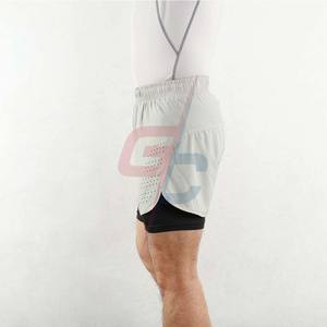 Venta al por mayor de alta calidad para hombre pantalones cortos de gimnasio con diseño de logotipo personalizado pantalones cortos de algodón negro casual simple cantidad - Product Image 4